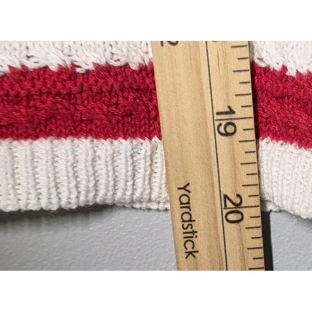Moon & Madison American Flag Knit Sweater Tank Top Medium Red White Blue Stars - Picture 6 of 7